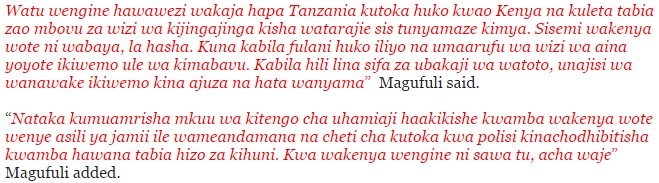 Is RAILA ODINGA celebrating the banning of KIKUYUS from Tanzania? This is what ODM blog revealed