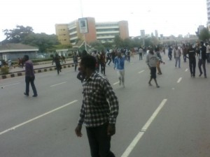 University of Nairobi students riot after Babu Owino won SONU Elections