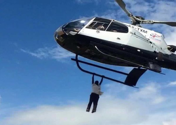 Bungoma Man Falls off from Flying Chopper