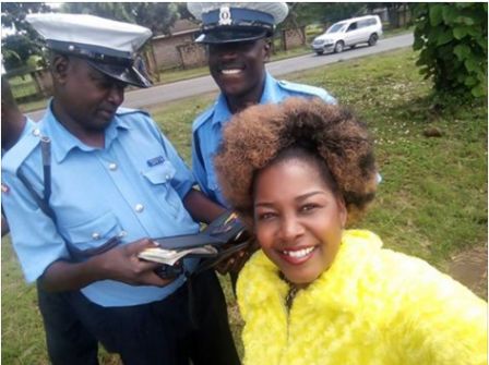 Gloria Muliro stopped by police ending up in this strange encounter