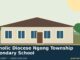 Concept school illustration for Catholic Diocese Ngong Township Secondary School; not a real campus photograph