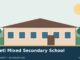 Illustration of a fictional Kenyan school campus representing Ereteti Mixed Secondary School; not an actual campus photograph