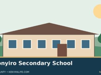 Illustration of a fictional school campus representing Oldonyiro Secondary School; not a real school photograph