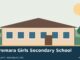 Editorial illustration of a fictional Kenyan secondary school campus; not an actual photo of Ngaremara Girls Secondary School